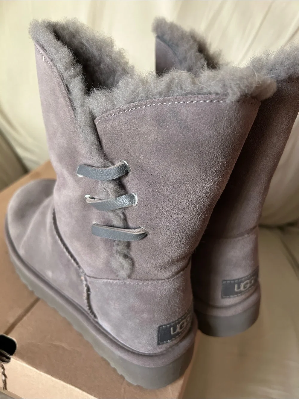UGG Women's Short Suede Boots in Gray